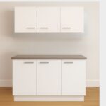 Wit keukenblok 180 cm basic met hangkaste