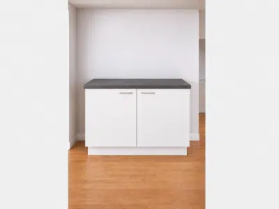 Keukenblok 120 cm in het wit