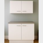 Wit keukenblok 120 cm met hangkasten