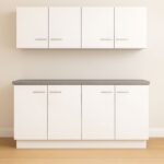 Keuken 240 wit met hangkasten