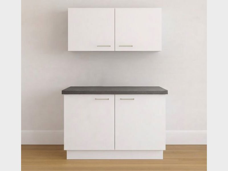 Kopie van Basic Keukenblok (1) Keuken 120 cm met hangkasten