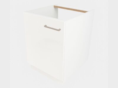 Witte onderkast 60 cm met horizontale greep