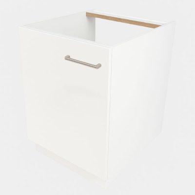 Witte onderkast 60 cm met horizontale greep