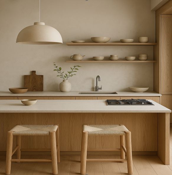 Japandi style kitchen