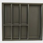 Donkergrijs bestekbak recht