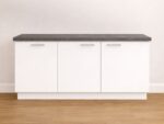Wit praktisch keukenblok 180 cm met 1 binnenlade