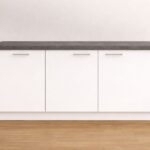 Wit praktisch keukenblok 180 cm met 1 binnenlade