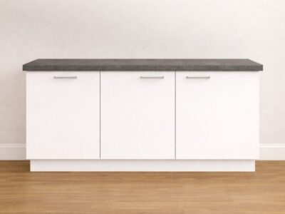 Wit praktisch keukenblok 180 cm met 1 binnenlade