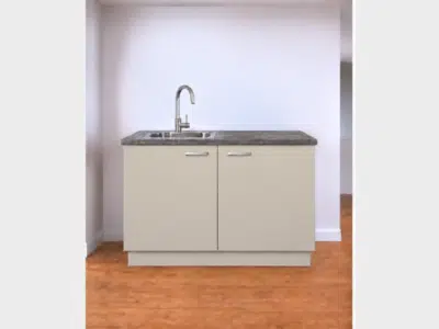 Keukenblok 120 cm met spoelbak en kraan