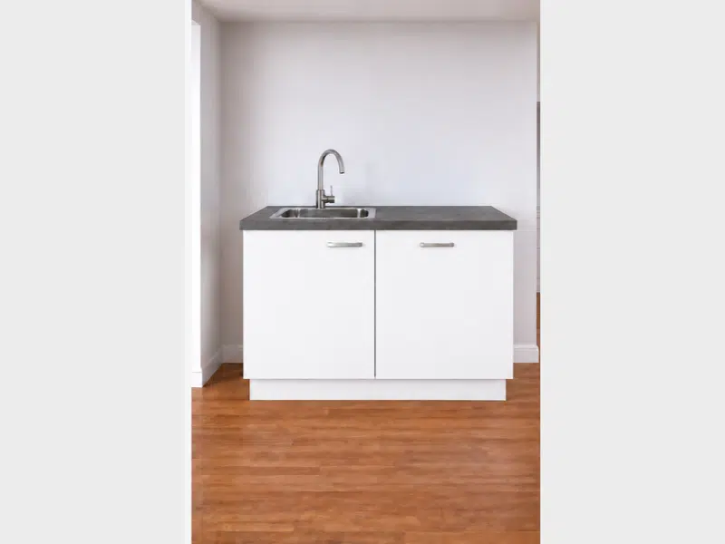 Keukenblok 120 _ vaatwasser wit Keuken 120 cm met vaatwasser en spoelbak & kraan in het wit