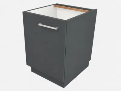 Standaard grafiet onderkast 60 cm